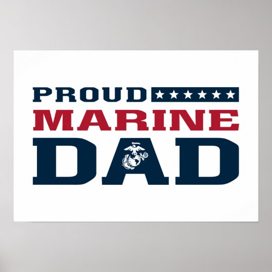 Proud Marine Dad Poster (Voorkant)