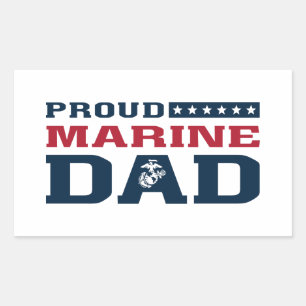Proud Marine Dad Rechthoekige Sticker
