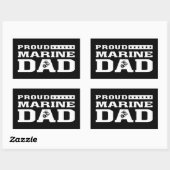 Proud Marine Dad Rechthoekige Sticker (Vel)