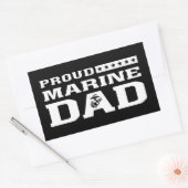 Proud Marine Dad Rechthoekige Sticker (Envelop)