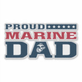 Proud Marine Dad Sticker (Voorkant)
