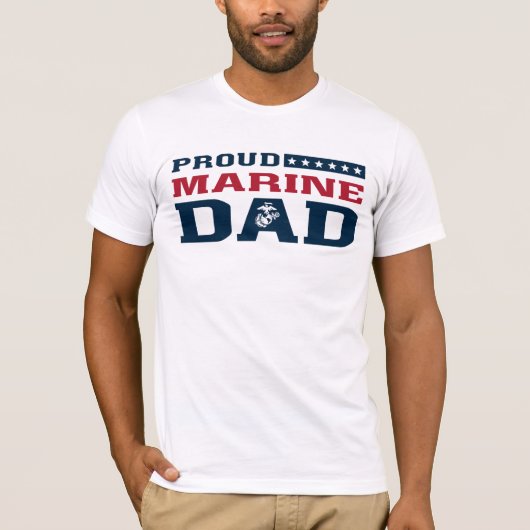 Proud Marine Dad T-shirt (Voorkant)