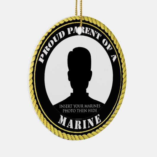 Proud Marine Parent Keramisch Ornament (Rechts)