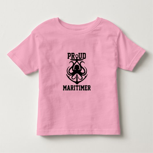 Proud Maritimer anchor octopus Lighthouse route Kinder Shirts (Voorkant)
