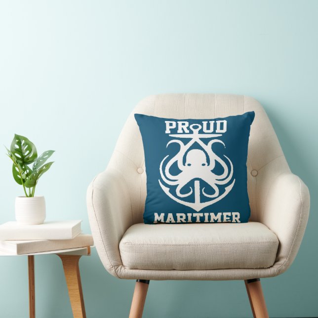 Proud Maritimer anchor octopus Lighthouse route T Kussen (Stoel)