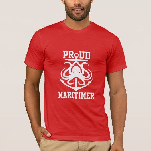 Proud Maritimer anchor octopus Lighthouse route T-shirt (Voorkant)