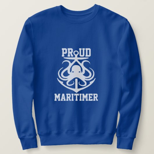 Proud Maritimer anchor octopus Lighthouse route Trui (Design voorkant)