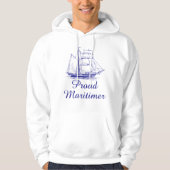 Proud Maritimer Hoodie nautisch zeilschip (Voorkant)