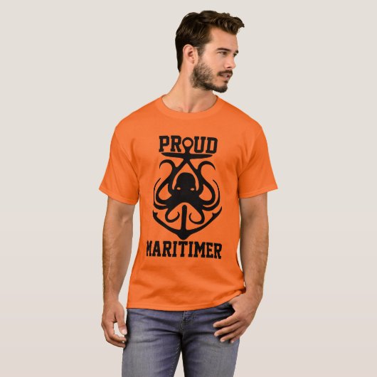 Proud Maritimer t-shirt octopus Lighthouse route (Voorkant volledig)