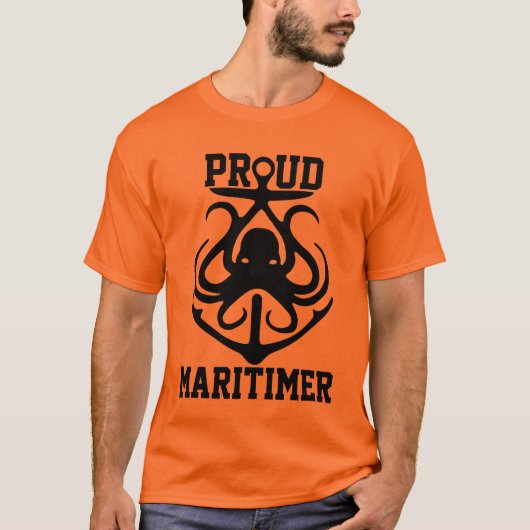 Proud Maritimer t-shirt octopus Lighthouse route (Voorkant)