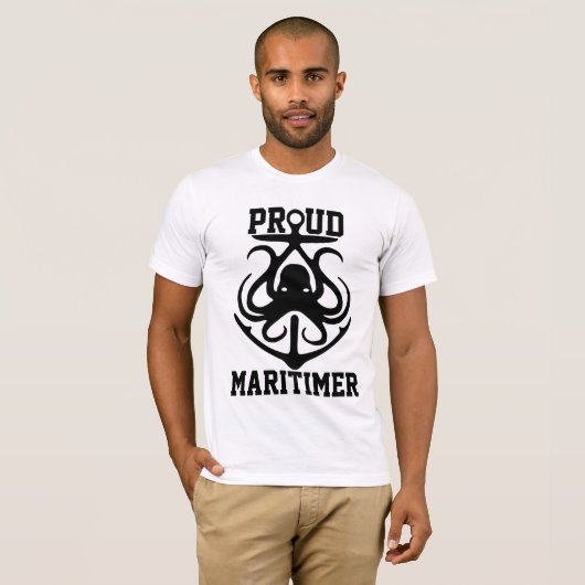 Proud Maritimer t-shirt octopus Lighthouse route (Voorkant volledig)