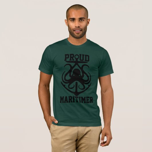 Proud Maritimer t-shirt octopus Lighthouse route (Voorkant volledig)