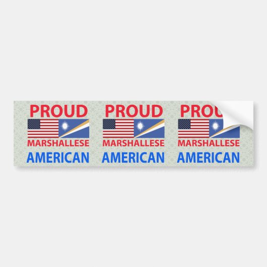 Proud Marshallese American Bumpersticker (Voorkant)