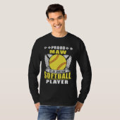 Proud Maw Of An Awesome Softball Player Softball M T-shirt (Voorkant volledig)