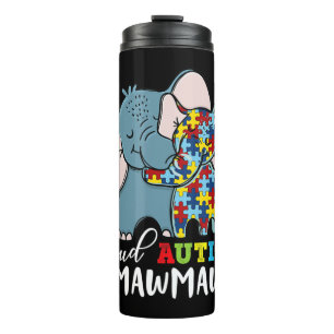 Proud Mawmaw Autism Awareness Family Matching Shir Thermosbeker