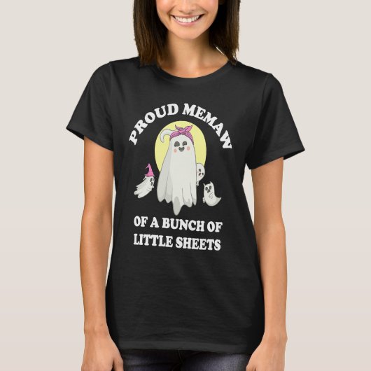 Proud Memaw Of A Bunch Of Little Sheets Ghost Hall T-shirt (Voorkant)