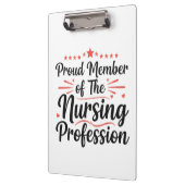  Proud Member Nursing Artistic Personalized Gift Klembord (Links)