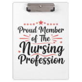  Proud Member Nursing Artistic Personalized Gift Klembord (Voorkant)