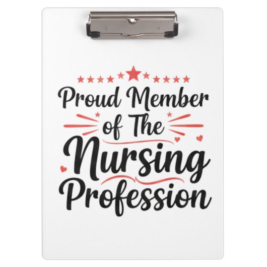  Proud Member Nursing Artistic Personalized Gift Klembord (Voorkant)