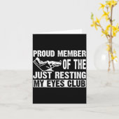 Proud Member Of Just Resting My Eyes Club Dad Fath Kaart (Gele Bloem)