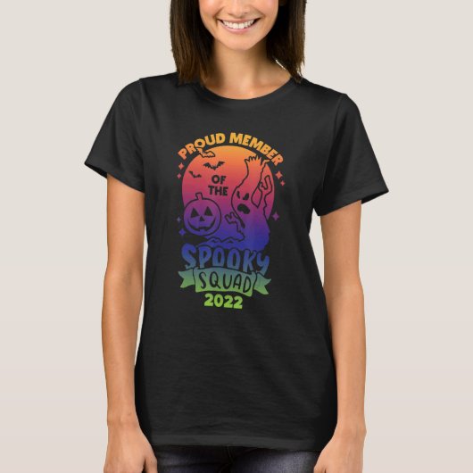 Proud Member of the Spooky Squad 2022 Happy Hallow T-shirt (Voorkant)