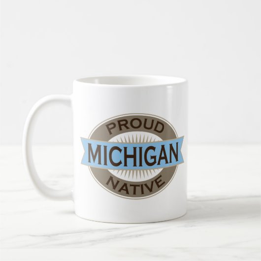 Proud Michigan Native Beverage Mok Gift (Links)
