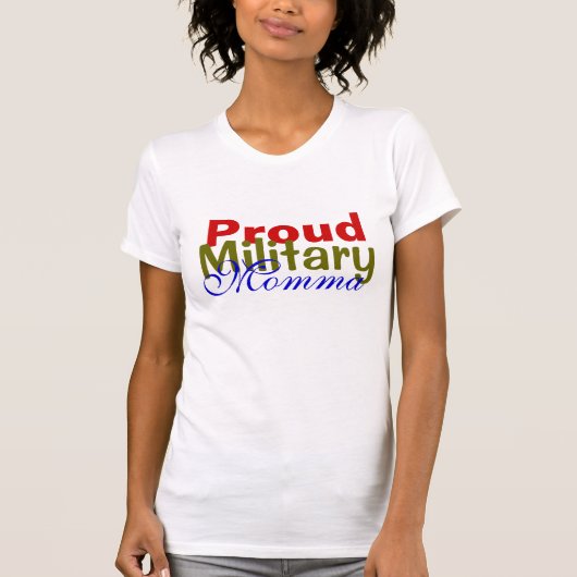 Proud Militaire Momma T-Shirt (Voorkant)