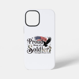 Proud Military Mom Soldier Pride Art iPhone 12 Mini Hoesje
