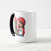 Proud Military Wife – “Boot Wife” Heart Magische Mok (Voorkant links)