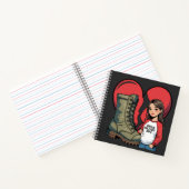 Proud Military Wife – “Boot Wife” Heart Notitieboek (Binnen)