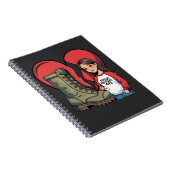 Proud Military Wife – “Boot Wife” Heart Notitieboek (Rechterzijde)