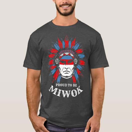 Proud Miwok Native American Premium T-shirt (Voorkant)