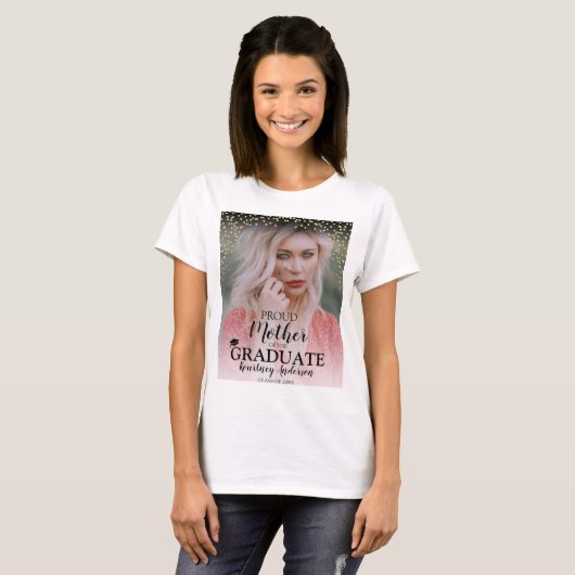 Proud Moeder Afstuderen | Foto T-shirt (Voorkant volledig)