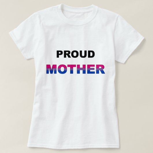 Proud Moeder Bi LGBT T-shirt (Design voorkant)