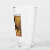 Proud Moeder Hen en Haar Kippen (Baby kippen) Glas (Links)