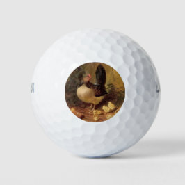 Proud Moeder Hen en Haar Kippen (Baby kippen) Golfballen