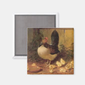 Proud Moeder Hen en Haar Kippen (Baby kippen) Magneet (Voorkant / Achterkant)