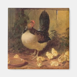 Proud Moeder Hen en Haar Kippen (Baby kippen) Magneet