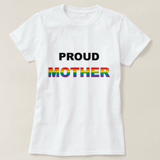 Proud Moeder Rainbow LGBT T-shirt (Design voorkant)