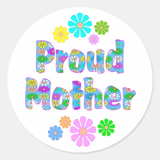 Proud Moeder Ronde Sticker (Voorkant)