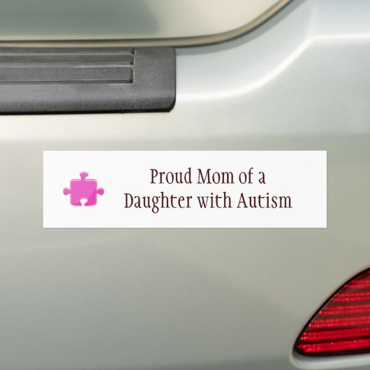 Proud moeder van dochter met autisme bumpersticker (Op auto)
