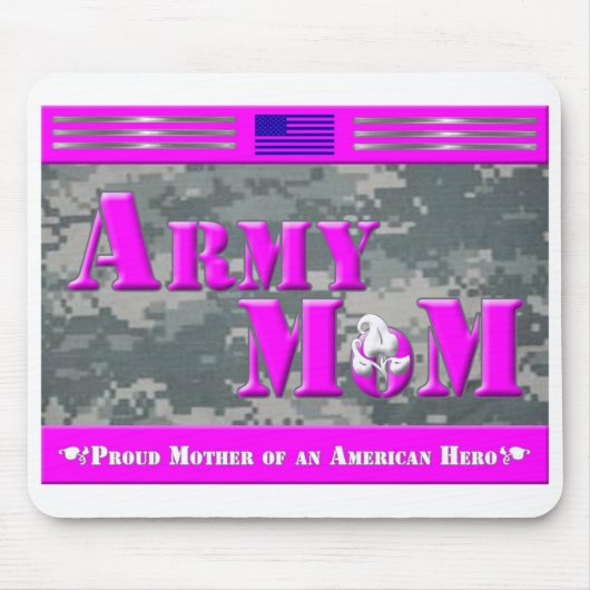 Proud Moeder van een Amerikaanse Muismat van Hero  (Voorkant)