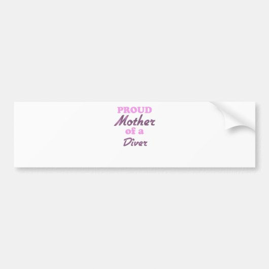 Proud moeder van een duiker bumpersticker (Voorkant)