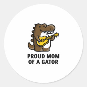 Proud moeder van een gator-alligator ronde sticker