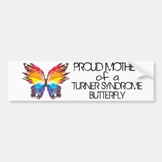 Proud moeder van een vlinderschildersyndroom bumpersticker (Voorkant)