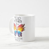 Proud moeder van een vlinderschildersyndroom koffiemok (Voorkant links)