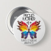 Proud moeder van een vlinderschildersyndroom ronde button 7,6 cm (Voorkant /achterkant)