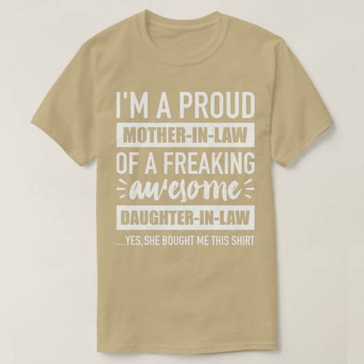 Proud moederinlaw van geweldige dodehoeksteen t-shirt (Design voorkant)