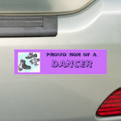 PROUD MOM A, DANCER BUMPERSTICKER (Op auto)