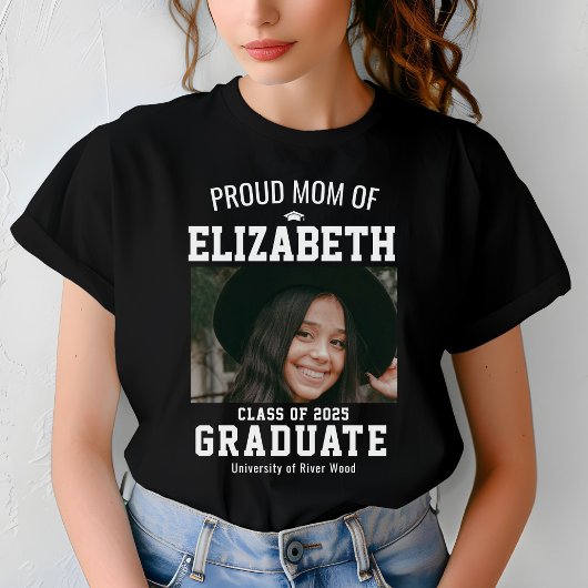 Proud Mom Class of 2025 Afstuderen Parent Custom T-shirt